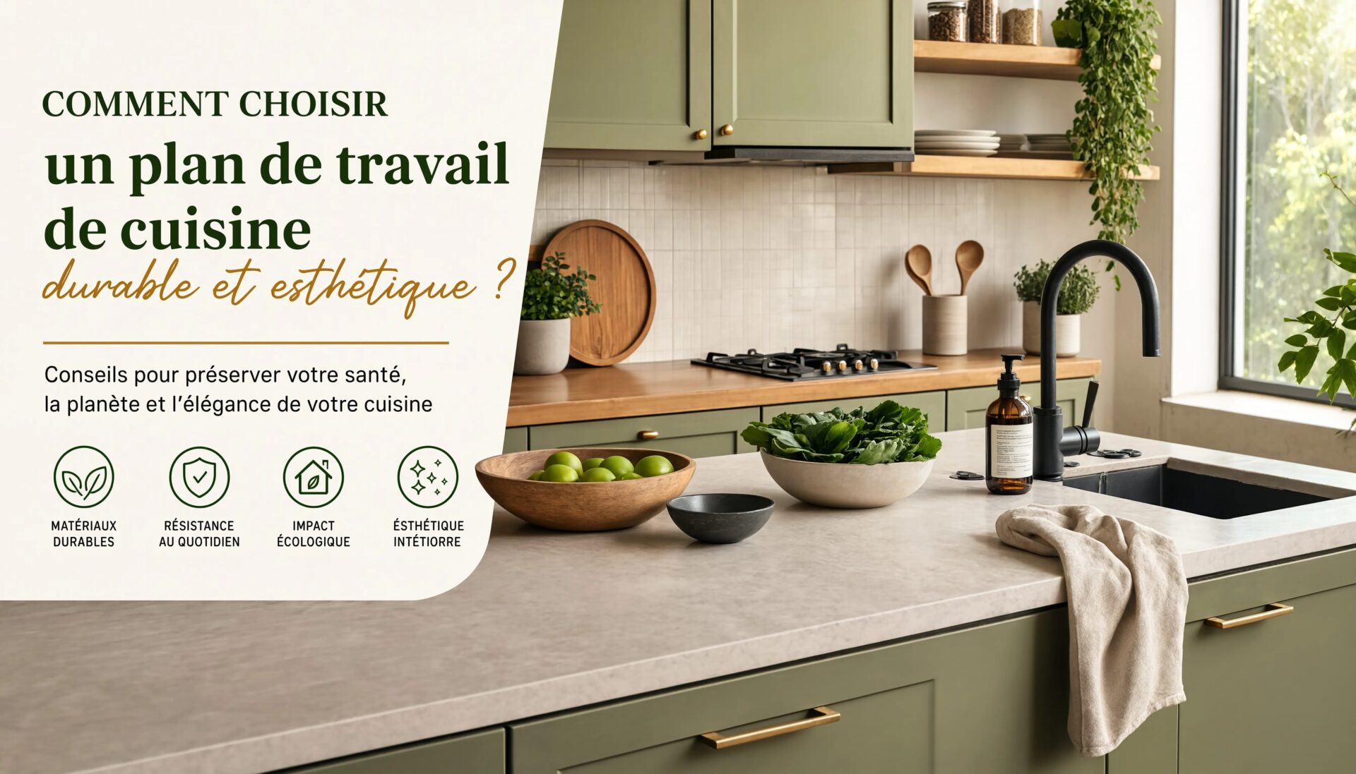 Comment choisir un plan de travail de cuisine durable et esthétique ?