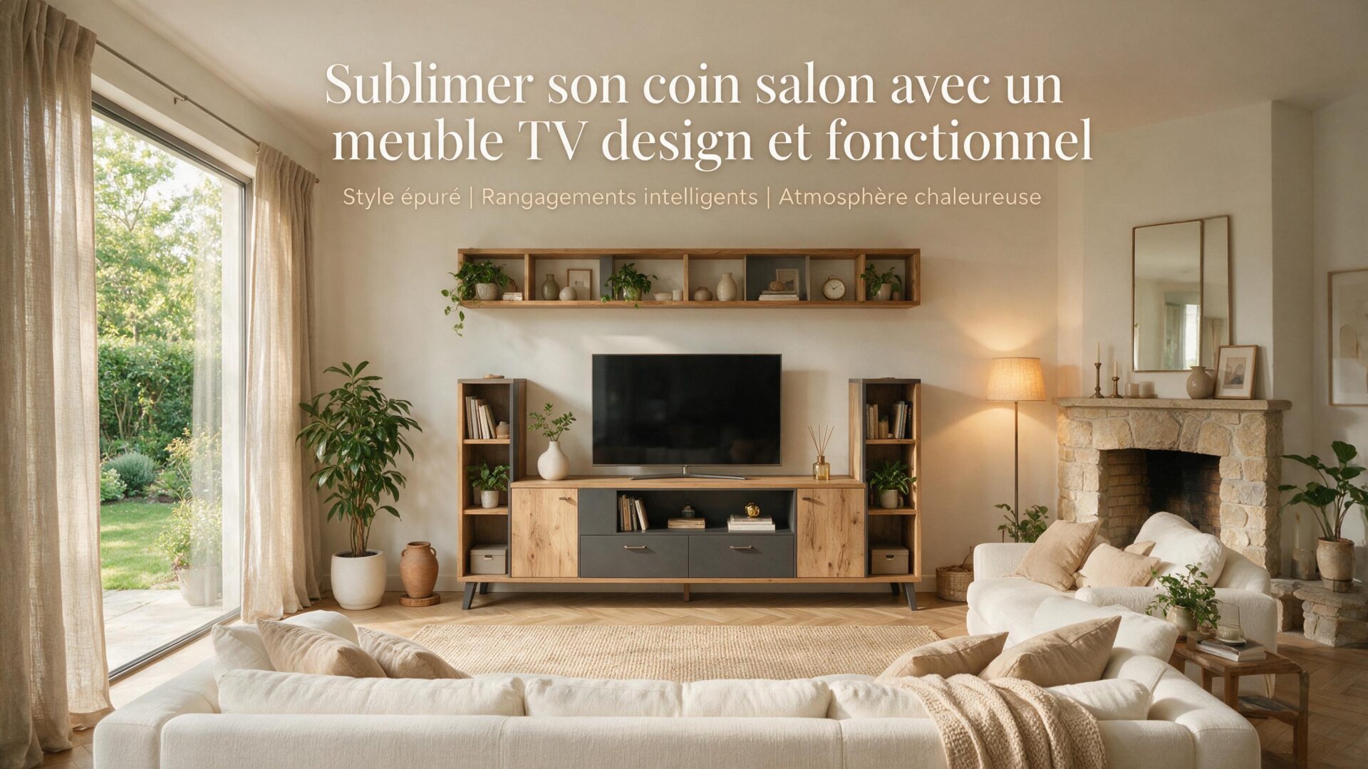 sublimer son coin salon La télévision peut s'intégrer dans une décoration globale